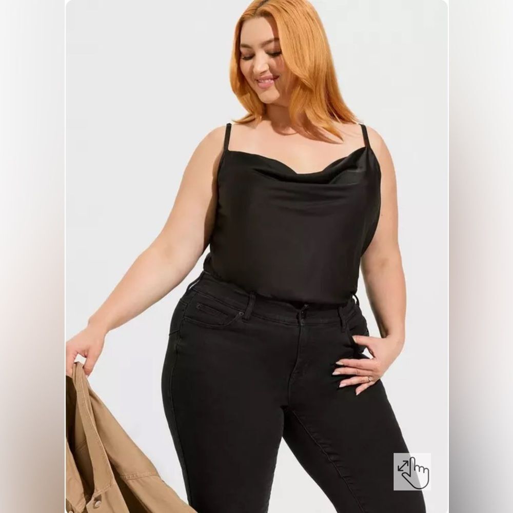 NWT‎ Torrid Black Satin Cowl Neck Cami, Woman’s Size 5X
